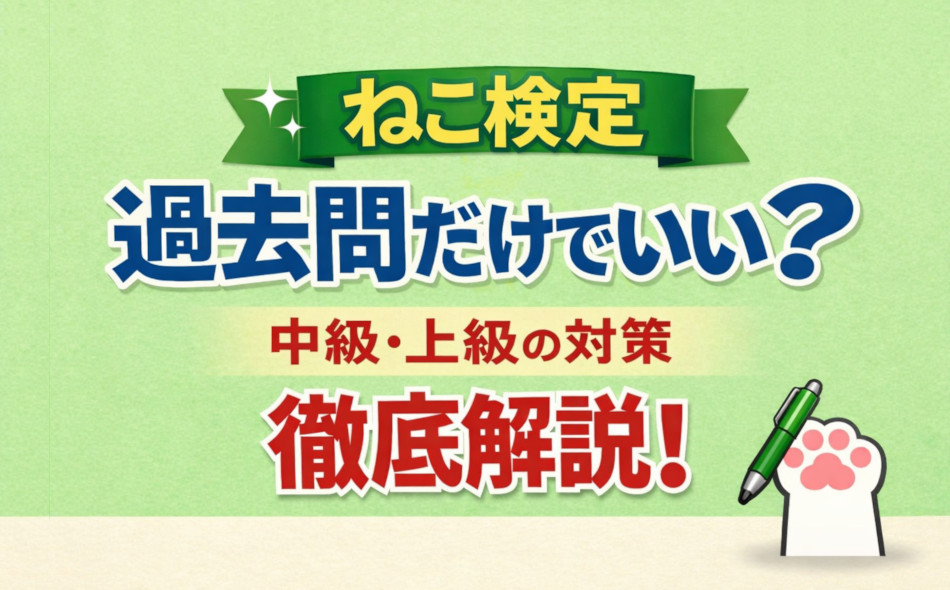 ねこ検定の上級と中級の勉強方法は過去問だけ？